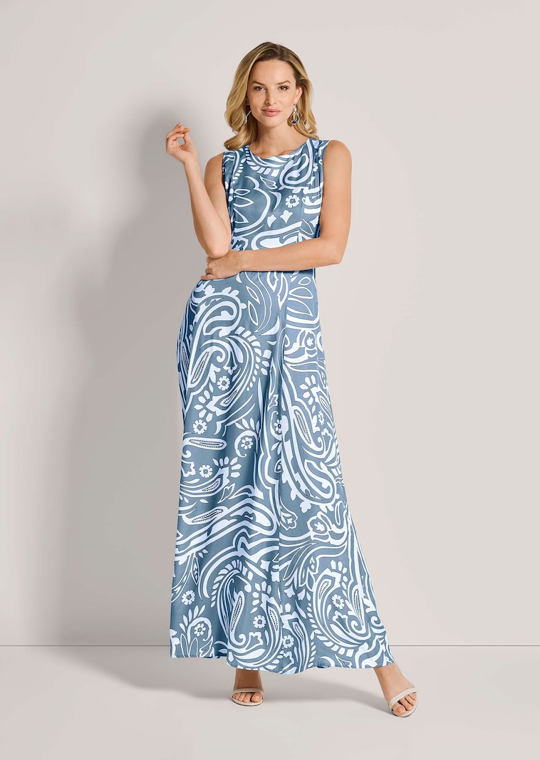 Ärmelloses Kleid mit Unikat-Print