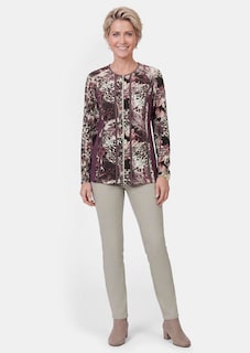 Taillierte Shirtjacke aus Viskose-Jersey thumbnail 2