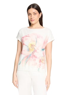 T-shirt en jersey avec empiècement en tissu filet thumbnail 7