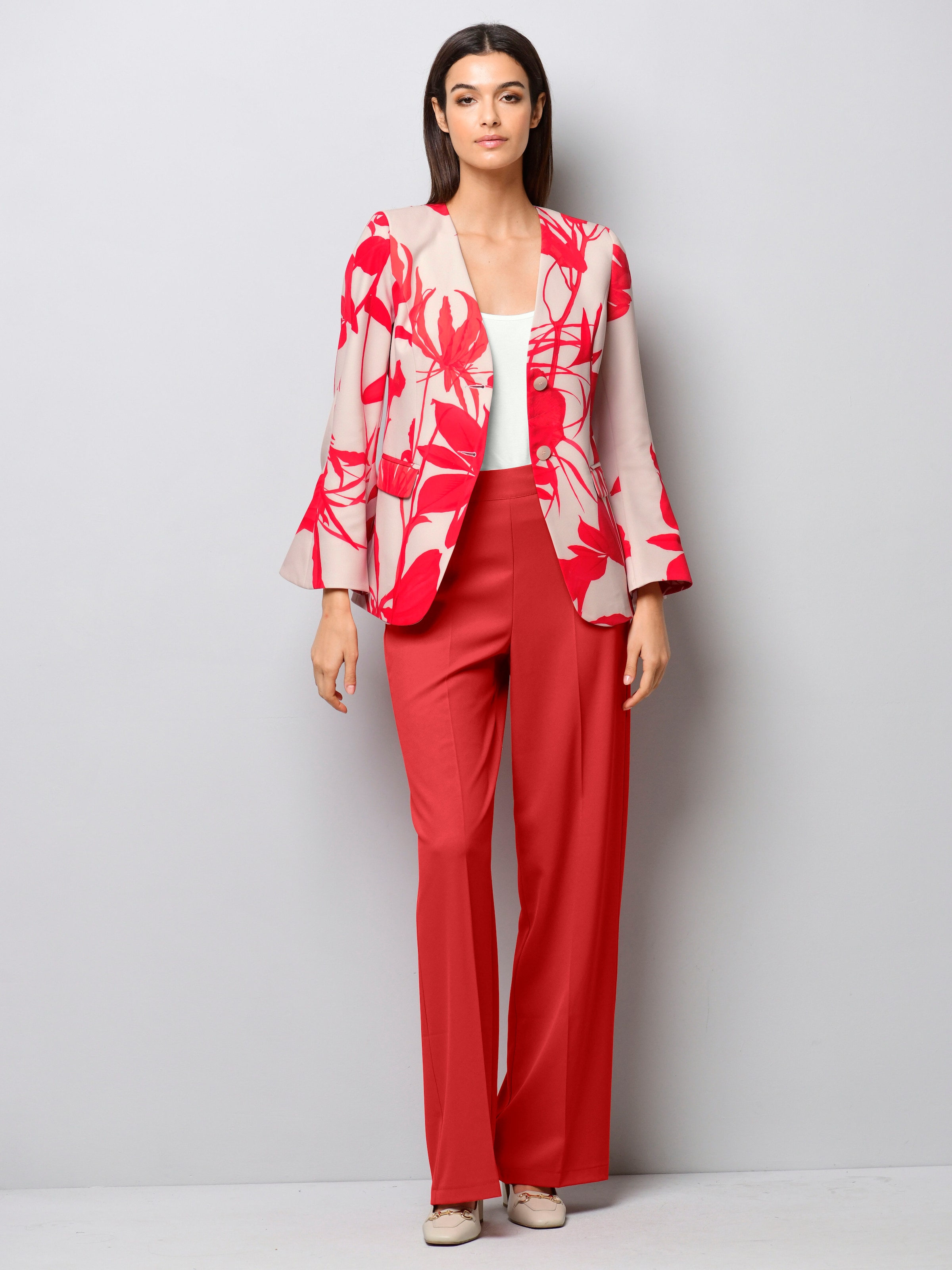 Blazer mit floralem Druck