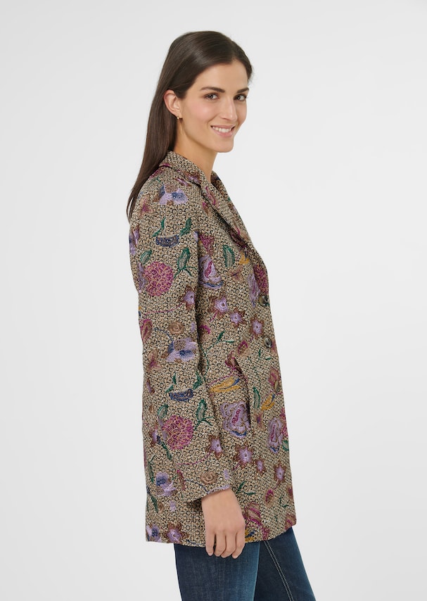 Tweed frock coat with all-over embroidery 3
