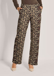 Weite Jerseyhose mit Leopardenmuster thumbnail 1