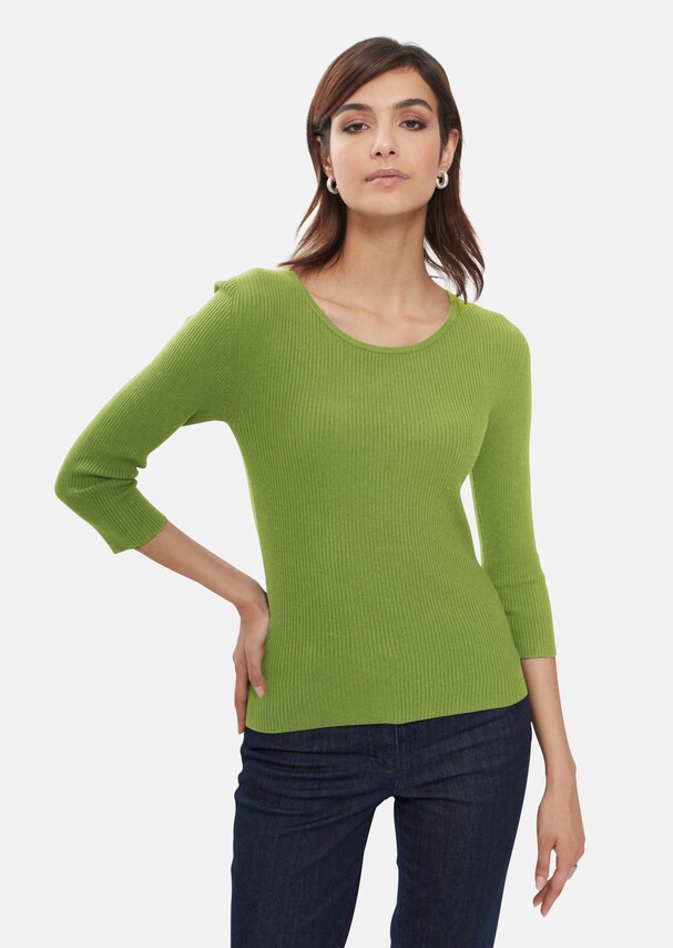 Ribbed jumper with 3/4 sleeves 3