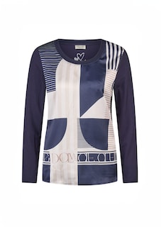 Blouse fluide en satin et jersey thumbnail 4