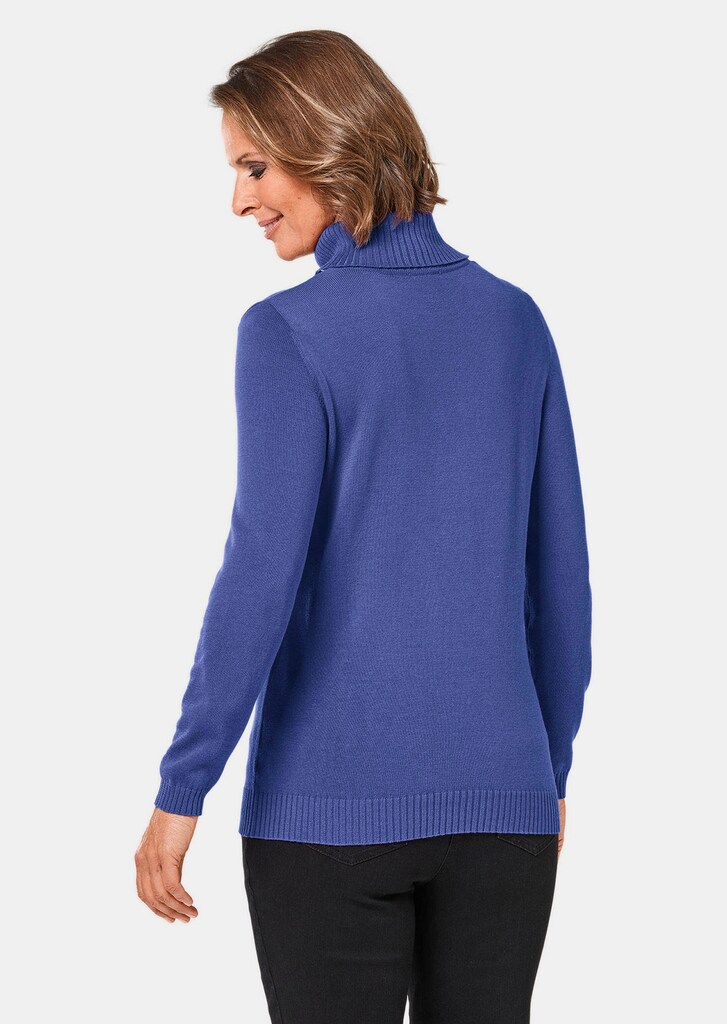 Pullover mit halsfernem Rollkragen