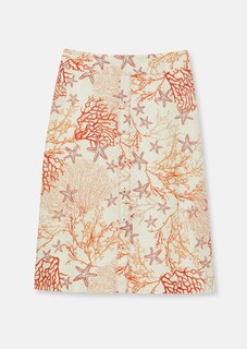 Flared skirt with a unique maritime print thumbnail 6