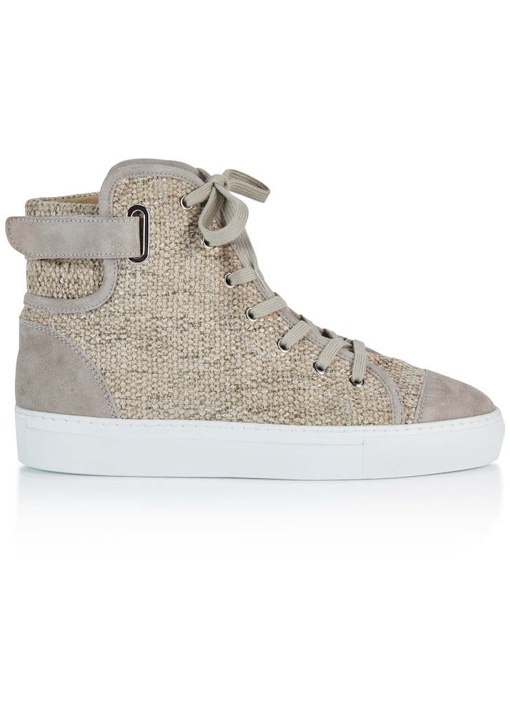 High-top sneakers in a mix of materials 3