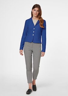 Trendy short-cut blazer in jersey with structured sections thumbnail 2