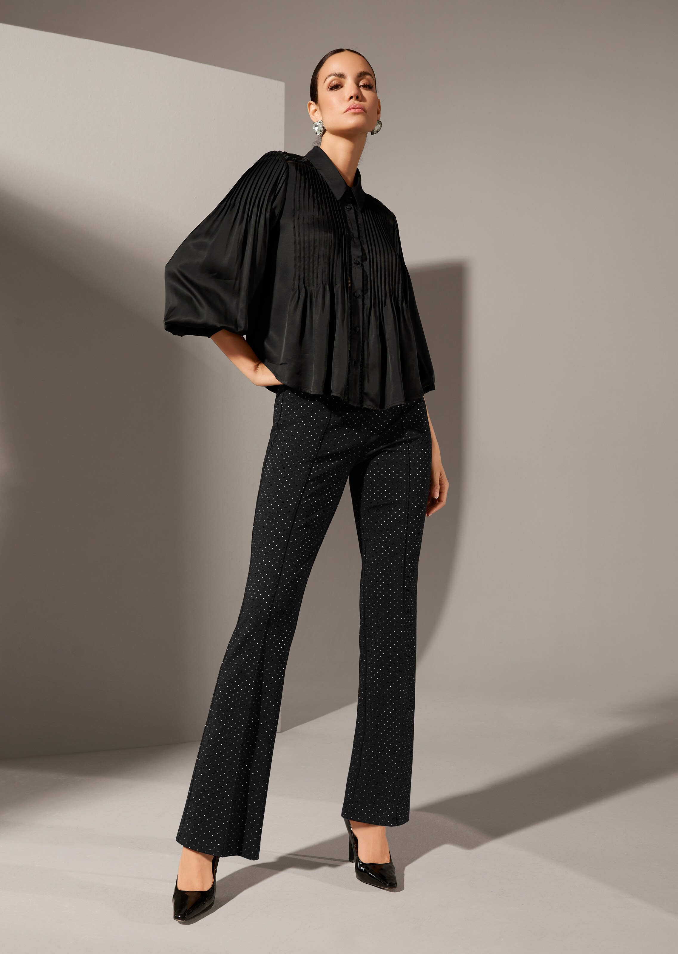 Jersey-Hose mit feinem Glanz