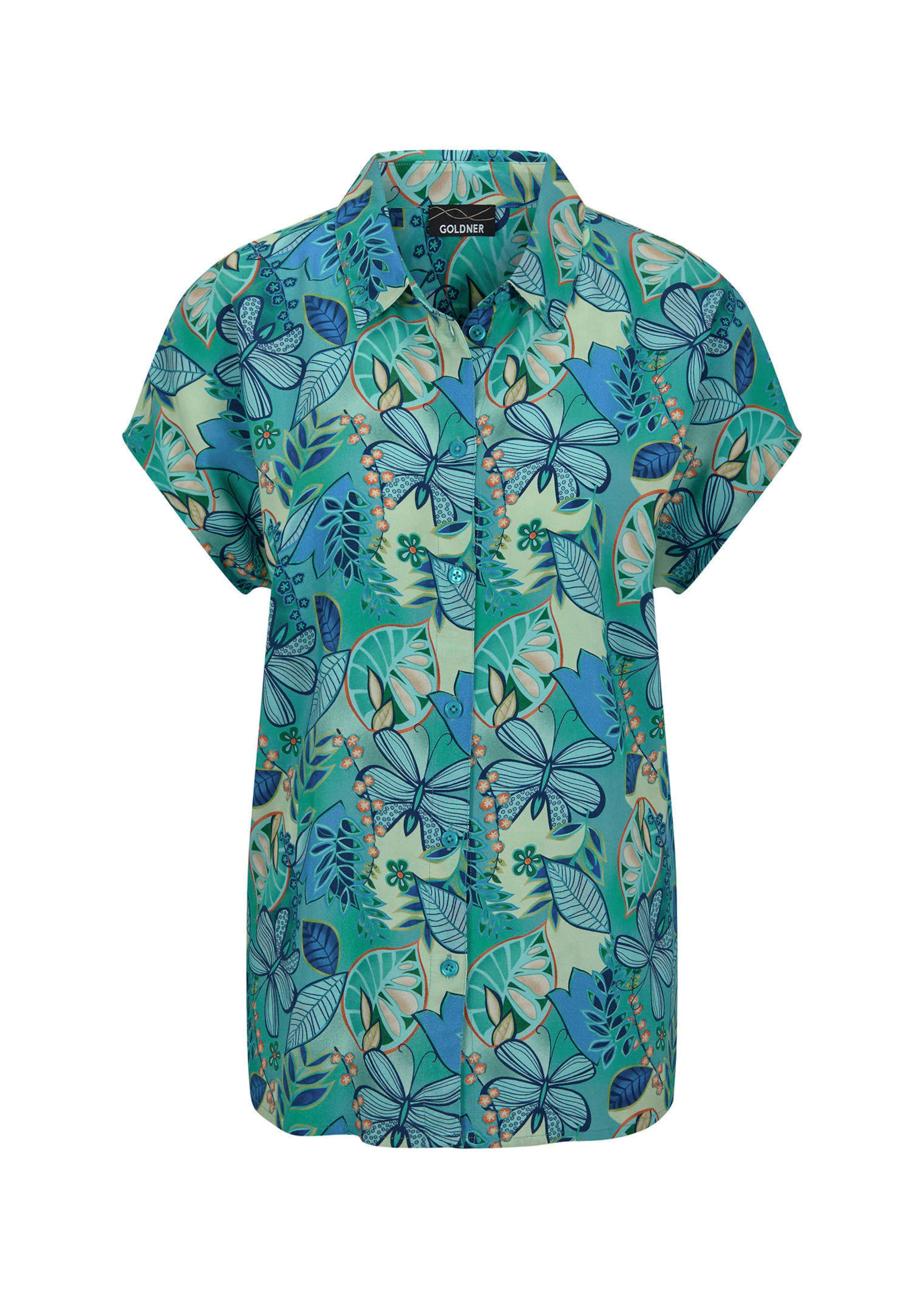 Viskose-Bluse mit Knopfleiste