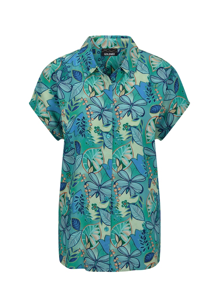 Viskose-Bluse mit Knopfleiste