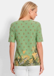 Viskoseshirt mit Blüten- und Blätter-Print thumbnail 3