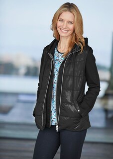 Licht, doorgestikt vest met opstaande kraag thumbnail 7