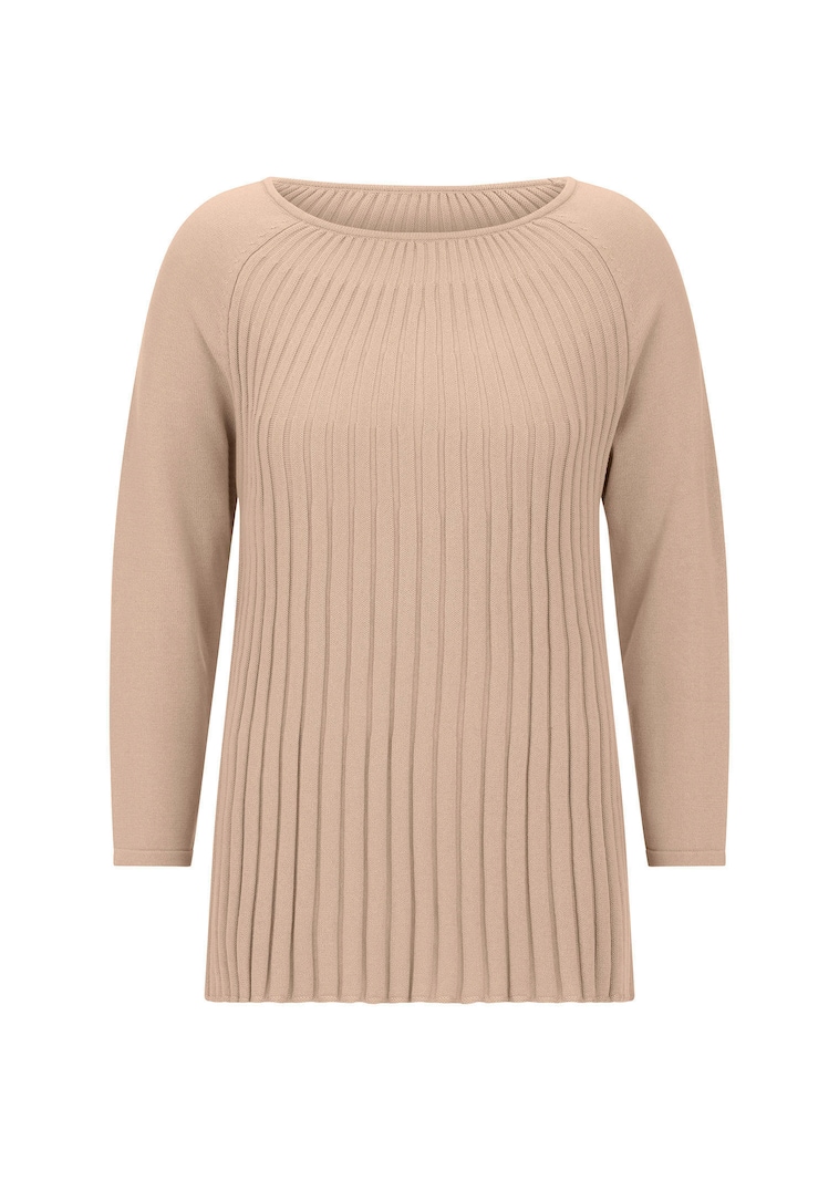 Strickpullover mit Baumwolle in A-Linie