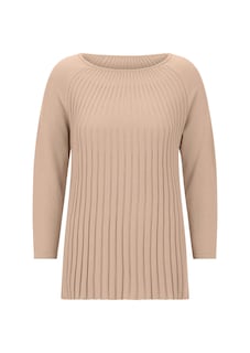 A-lijn tricot pullover met katoen thumbnail 6
