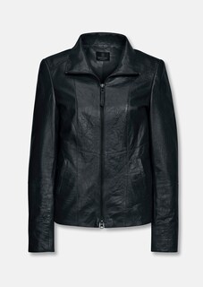 Veste en cuir nappa avec parties structurées thumbnail 6
