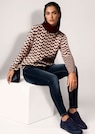 Pull à motif zigzag et col roulé thumbnail 4