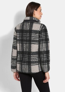 Fleecejacke mit Karomuster thumbnail 2