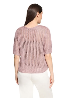 Luftiger Ajourpullover mit Pailletten thumbnail 3