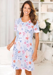 Nachthemd met korte mouwen en bloemenprint thumbnail 5
