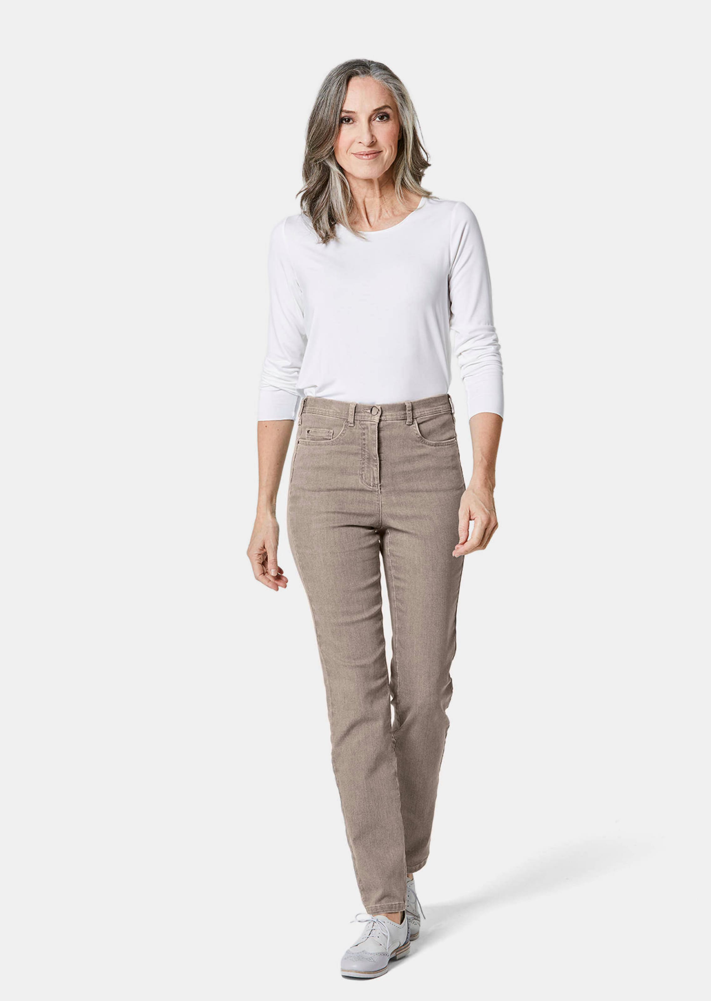 Jean super extensible - taupe - Gr. 255 de Goldner Fashion