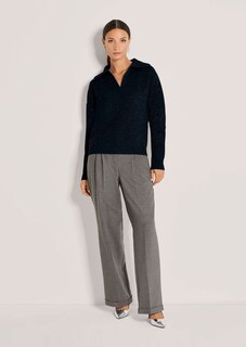 Schimmernder Pullover mit Polo-Kragen thumbnail 2