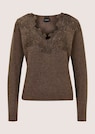 Feinstrickpullover mit Spitzenbesatz thumbnail 6