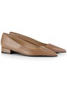 Flache Leder-Ballerinas in spitzer Form thumbnail 1