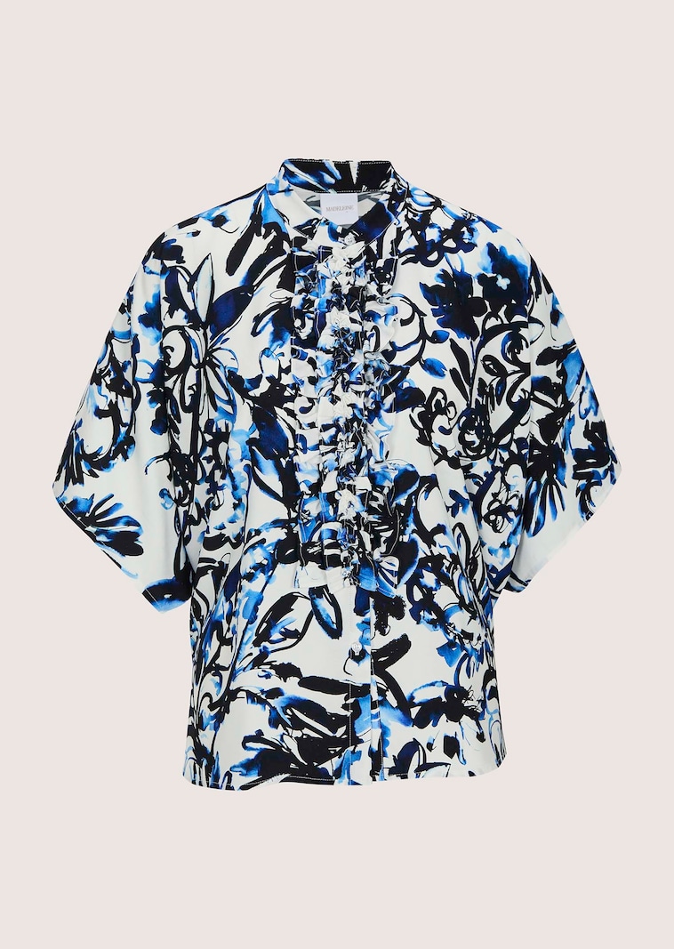 Luftige Oversizebluse mit Rüschen
