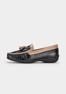 Leren mocassins met decoratief kwastje thumbnail 4