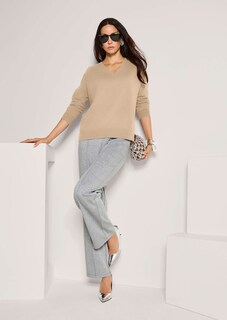 V-Pullover aus reinem Kaschmir thumbnail 4