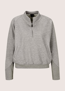 Sweat-shirt à col montant et zip thumbnail 6