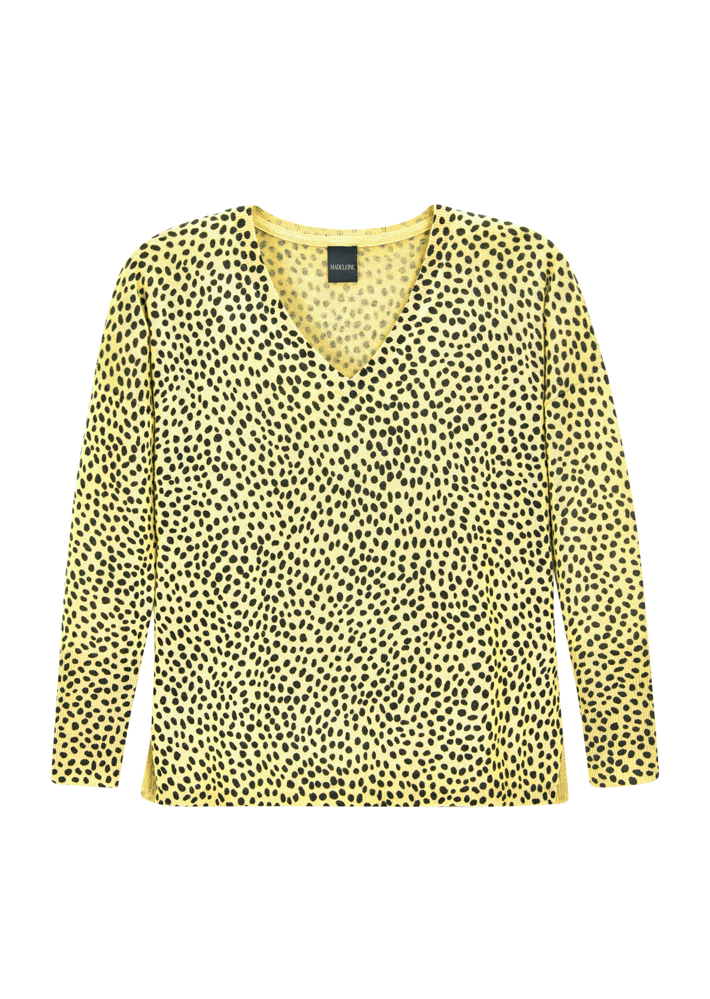 Oversized jumper with abstract leopard print in vanilla black MADELEINE Fashion