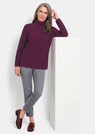 Fijn gebreide tricot pullover met opstaande kraag thumbnail 4