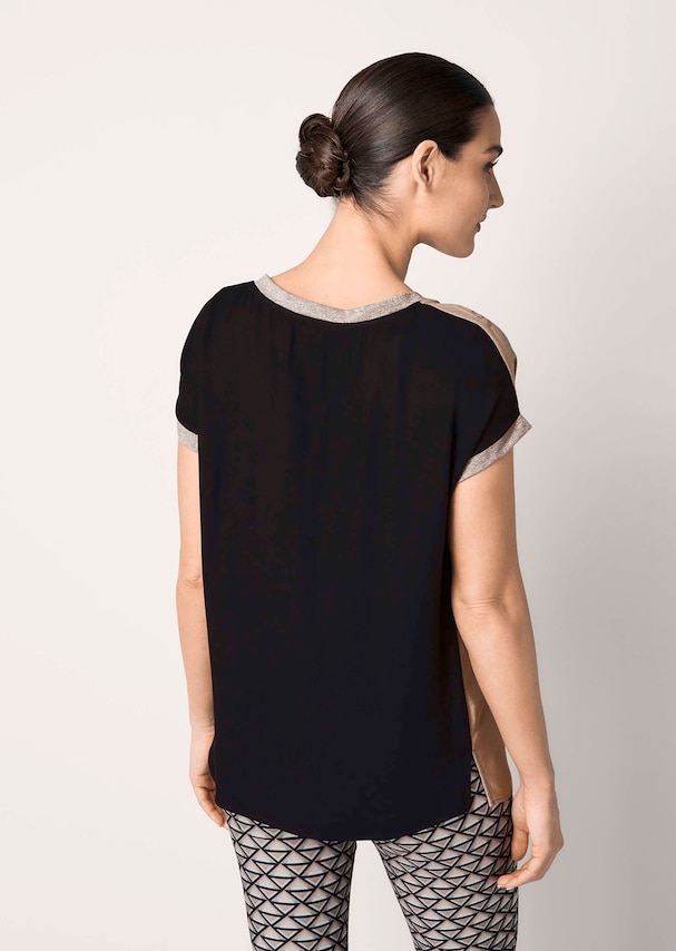 Shirt im Materialmix 2