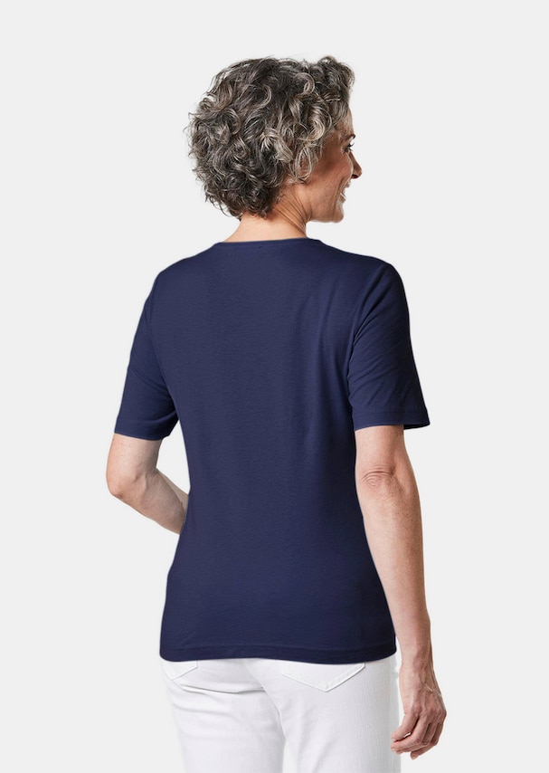 Basic T-Shirt aus reiner Baumwolle 1