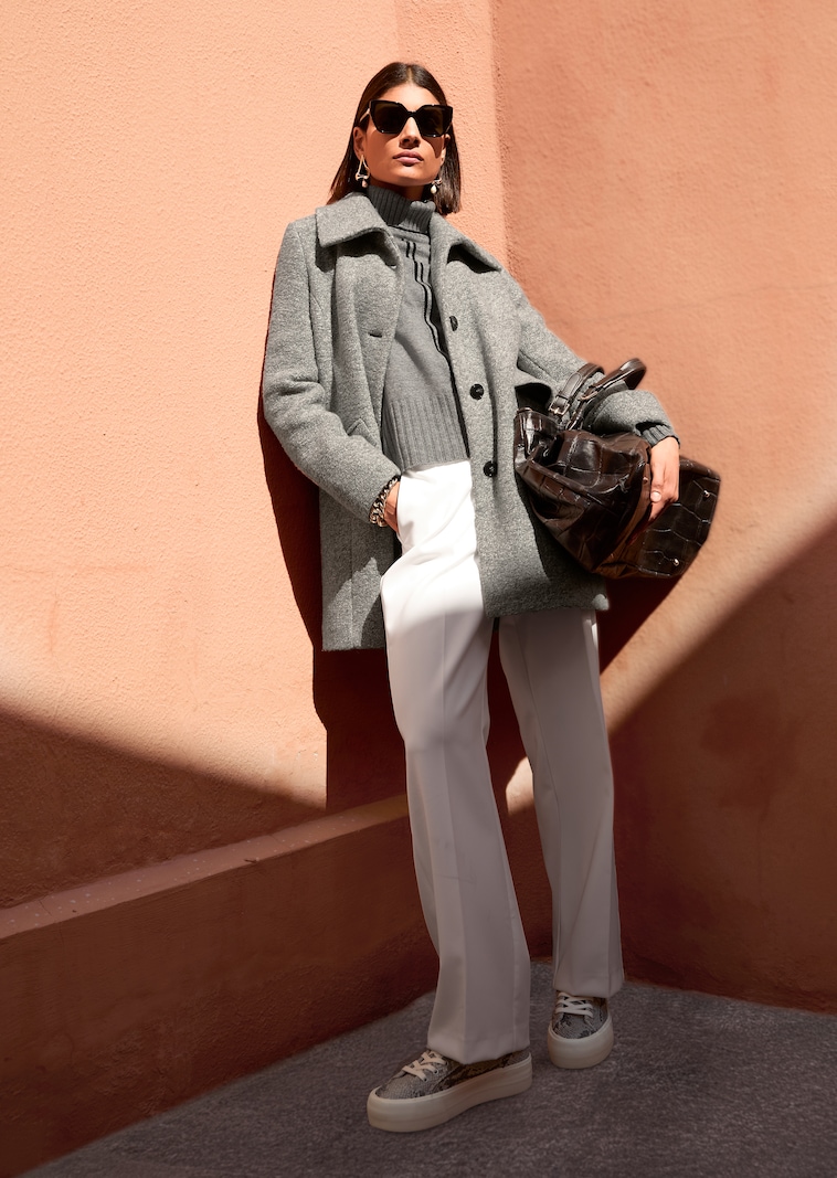 Kurzmantel in edler Melange-Qualität