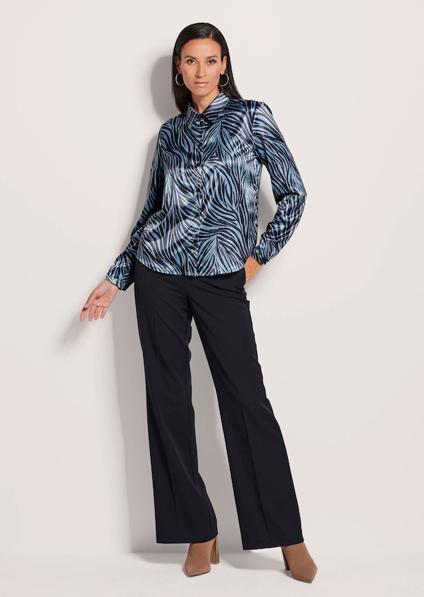 Hemdbluse mit Unikat-Druck 1