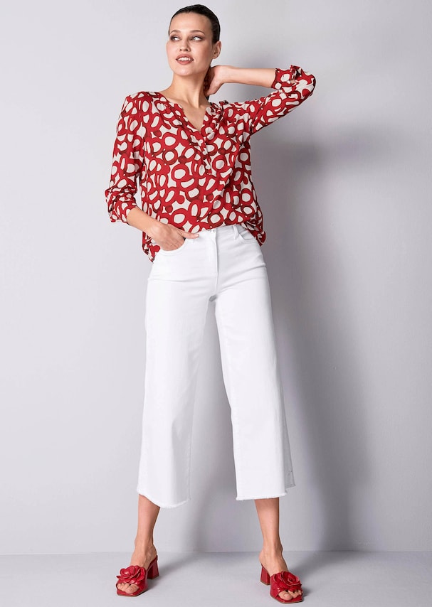 Bluse mit grafischem Dessin 3