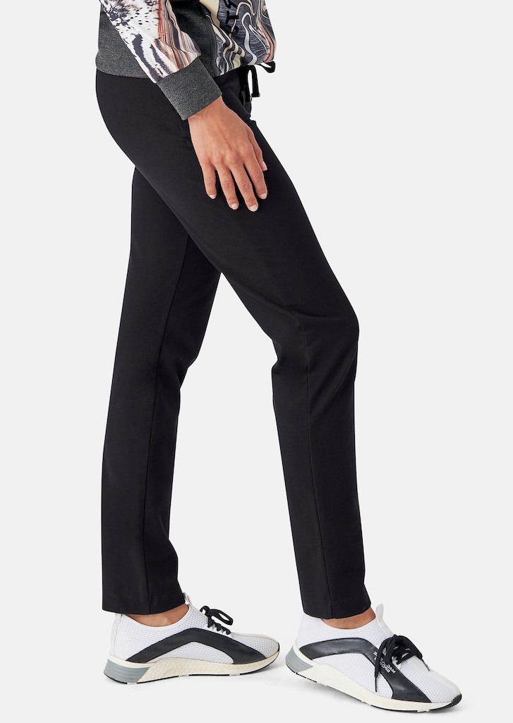 Slim-fit comfort trousers in lightweight textured fabric 3