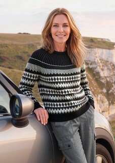 Norwegerpullover mit glitzerndem Lurex thumbnail 7