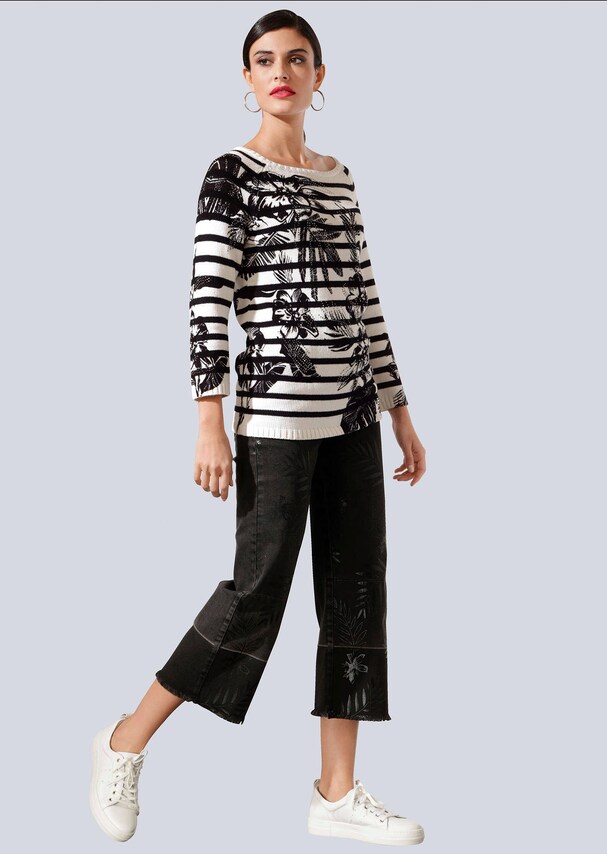 Jeans mit auffallendem Folienprint 3