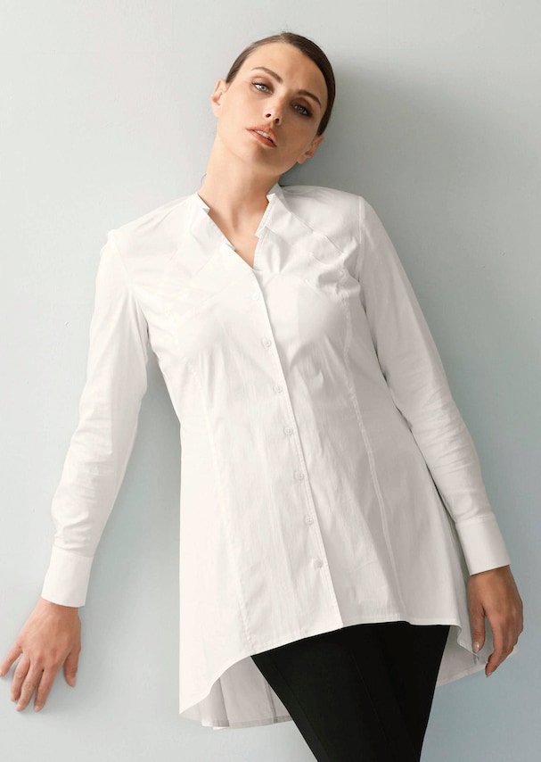 Longbluse mit Zierfalten 3