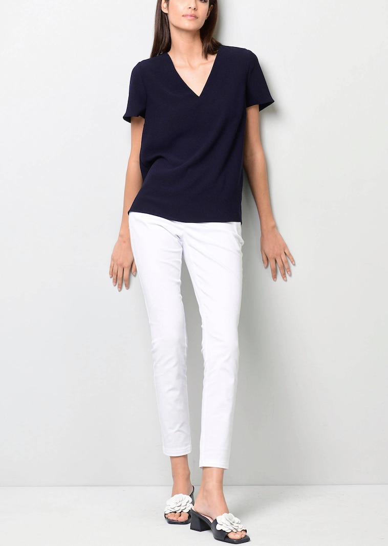 Bluse mit V-Ausschnitt