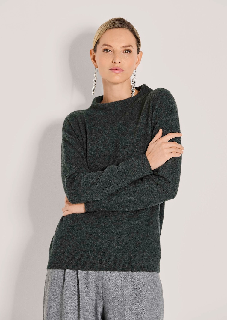 Kaschmir-Pullover mit Stehkragen