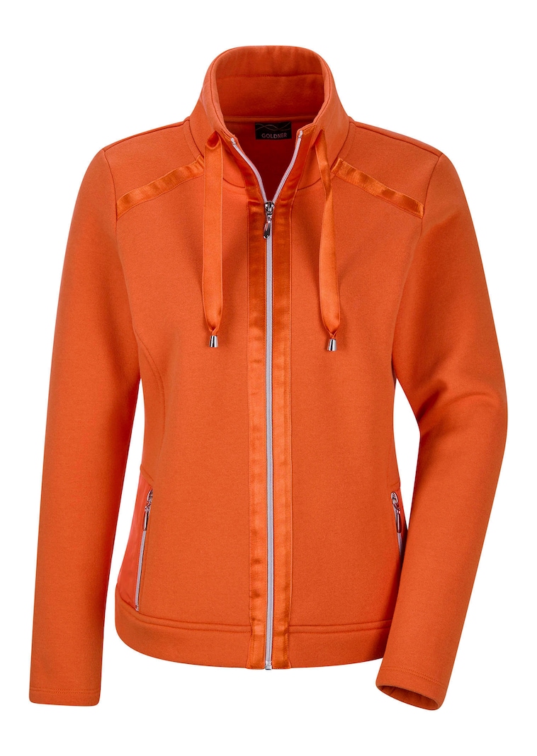 Veste sweat avec liens en satin