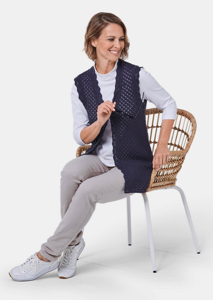 Gilet en tricot à fil ruban 2