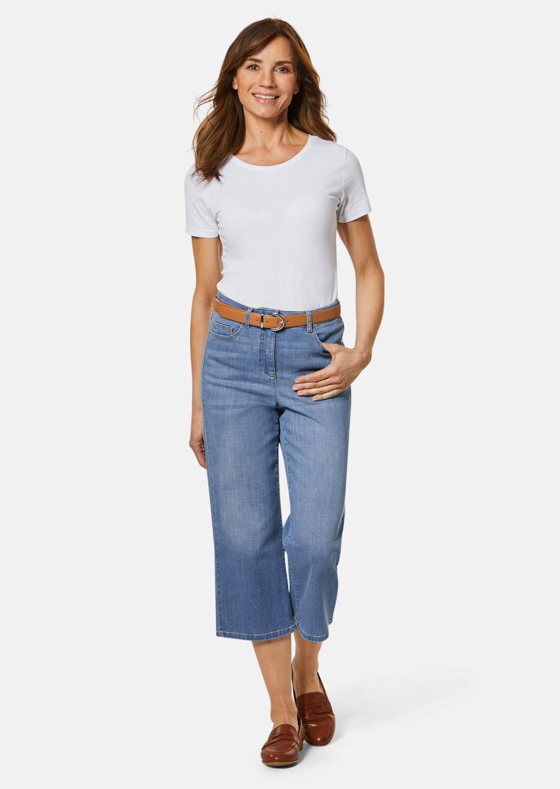 Pantalon court confortable - bleu clair - Gr. 56 de Goldner Fashion