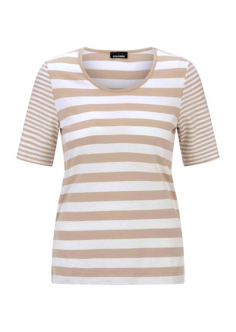 T-shirt à rayures en doux mélange de coton