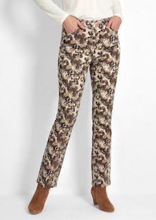Hose LOUISA im Jeans-Look mit Blätterprint thumbnail 1